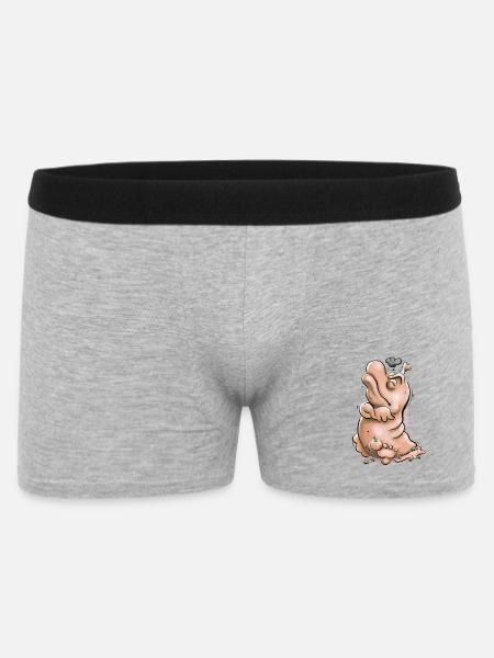 Beleidigte Leberwurst - Männer Boxer Shorts - Grau meliert
