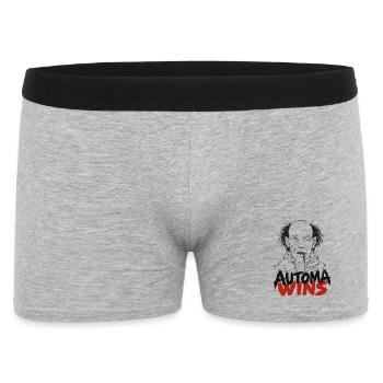 Automa Win - Männer Boxer Shorts - Grau meliert - Vorne