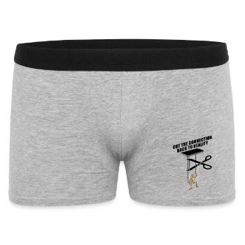 Cut The Connection - Back to Reality - Männer Boxer Shorts - Grau meliert - Vorne