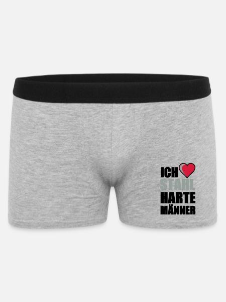 Stahlharte Männer Geschenk - Männer Boxer Shorts - Grau meliert