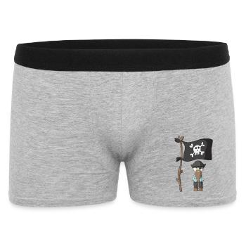 pirate - Boxer Homme - gris chiné - Devant