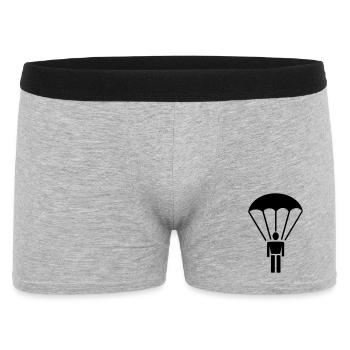 6061912 125958675 Fallschirmspringer - Männer Boxer Shorts - Grau meliert - Vorne
