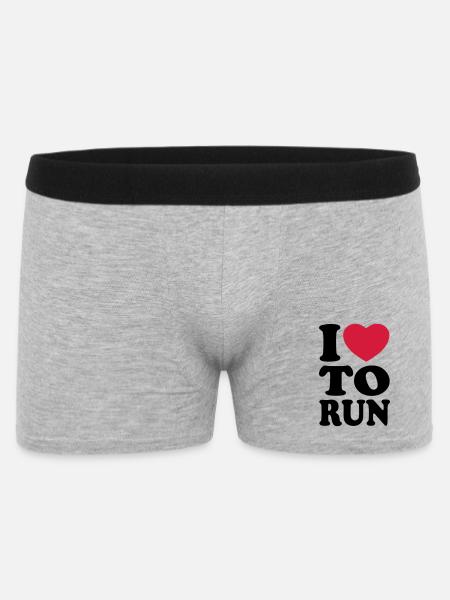 I love to run - Men's Boxer Shorts - heather grey