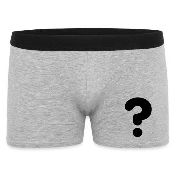 Image question mark # - Men's Boxer Shorts - heather grey - Front