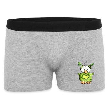 Owl In Love - Men's Boxer Shorts - heather grey - Front