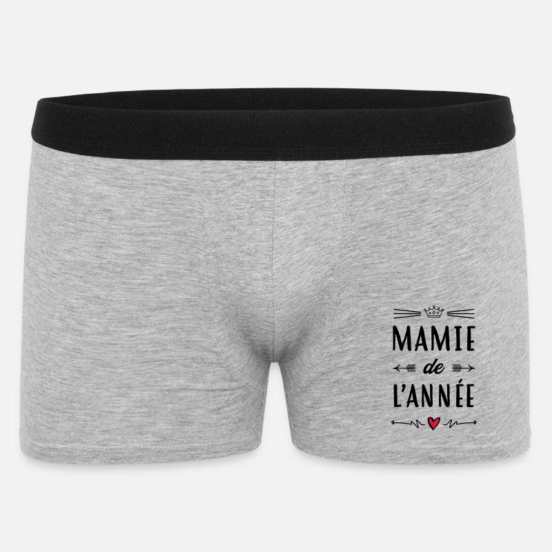 Großmütter / Oma / Mami / Großmutter / Mamy - Männer Boxer Shorts - Grau meliert