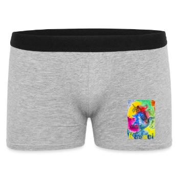 Kassel - ein Aquarell für eine wunderschöne Stadt - Männer Boxer Shorts - Grau meliert - Vorne