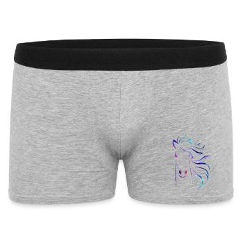 Pferd - Männer Boxer Shorts - Grau meliert - Vorne