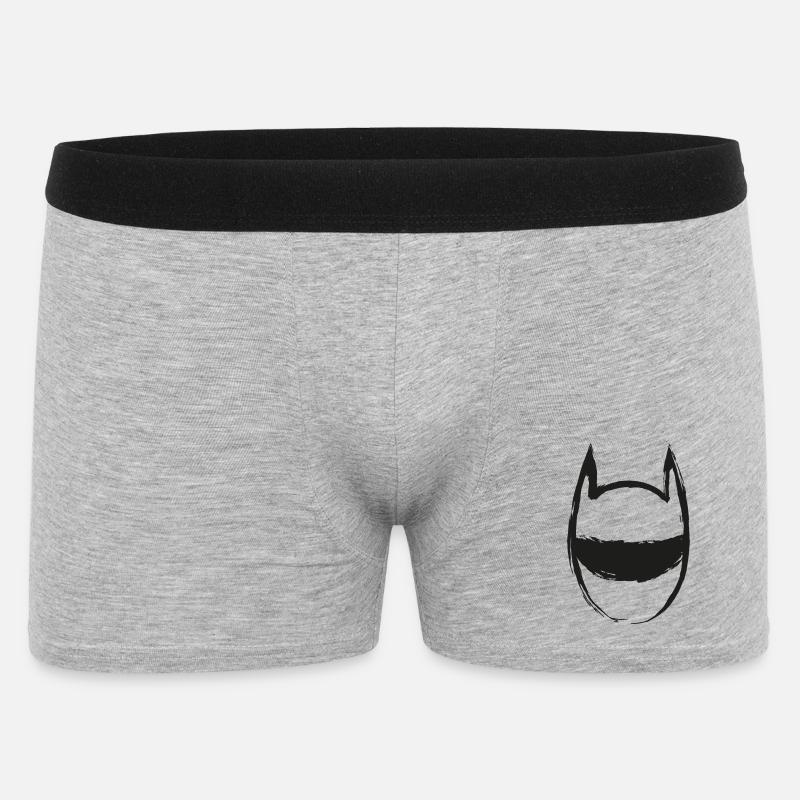 Drawn future mask - Männer Boxer Shorts - Grau meliert
