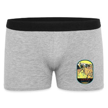 Albufeira Algarve Portugal, beach summer retro sun - Men's Boxer Shorts - heather grey - Front
