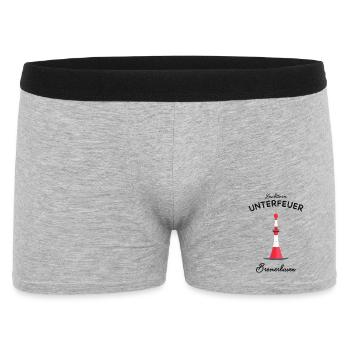 Bremerhaven, Leuchtturm Unterfeuer, Nordsee - Männer Boxer Shorts - Grau meliert - Vorne