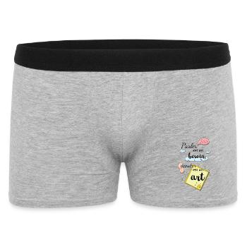 Ecouter est un art - Boxer Homme - gris chiné - Devant