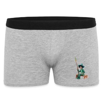 GreenVagrant, the green wanderer - Men's Boxer Shorts - heather grey - Front