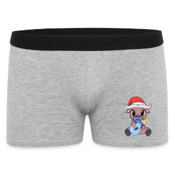 Bœuf bébé Noël - Boxer Homme - gris chiné - Devant
