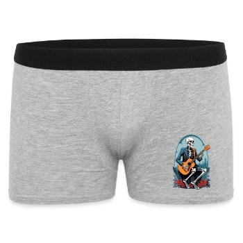 Skeleton Playing Guitar - Men's Boxer Shorts - heather grey - Front