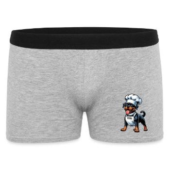 Rottweiler dog chef design - Men's Boxer Shorts - heather grey - Front