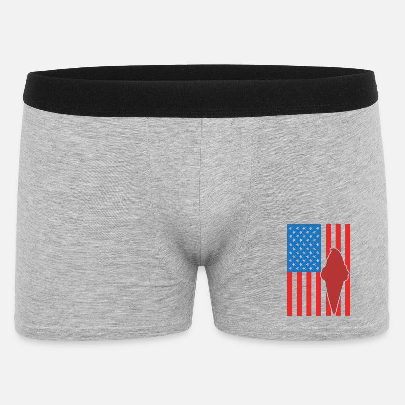 Crème glacée Drapeau des États-Unis - Boxer Homme - gris chiné