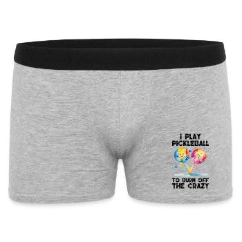 I Play Pickleball to Burn off The Crazy - Men's Boxer Shorts - heather grey - Front