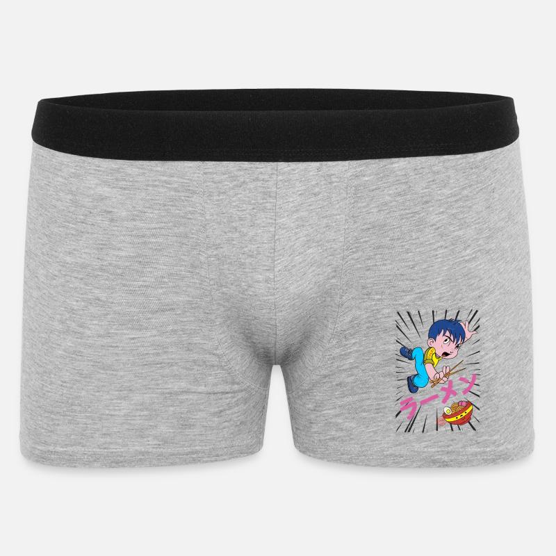 Ramen Boy - Männer Boxer Shorts - Grau meliert