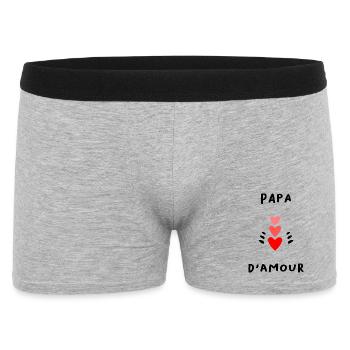 DAD. FATHER'S DAY. HAPPY FATHER'S DAY. HAPPY BIRTHDAY. - Men's Boxer Shorts - heather grey - Front