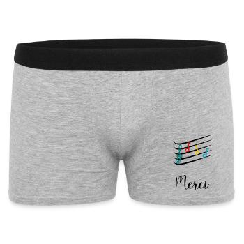 MAÎTRESSE. MAITRE. MERCI. MERCI MAÎTRESSE - Boxer Homme - gris chiné - Devant
