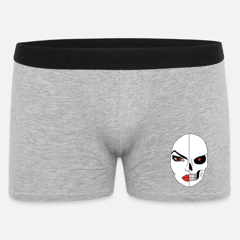 Le visage de la mort - Boxer Homme - gris chiné