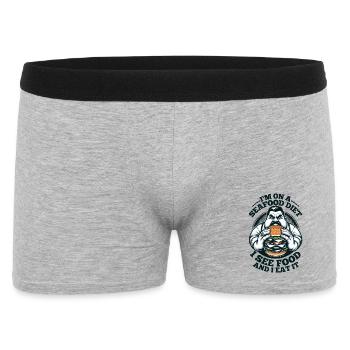 Je suis un régime de fruits de mer... Je vois de la nourriture et je la mange ! - Boxer Homme - gris chiné - Devant