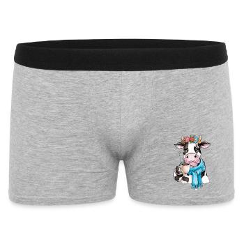 Vache café - Boxer Homme - gris chiné - Devant