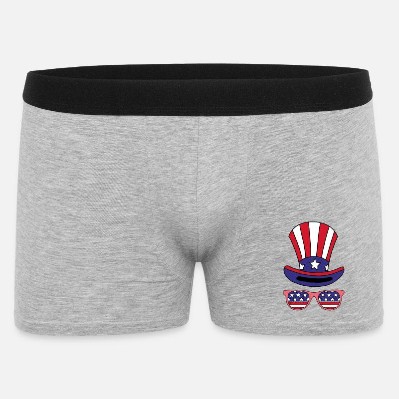 Das ist Amerika! - Männer Boxer Shorts - Grau meliert