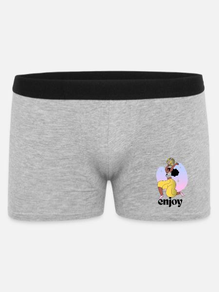 Tanzende Frau mit Discokugel-Design - Männer Boxer Shorts - Grau meliert
