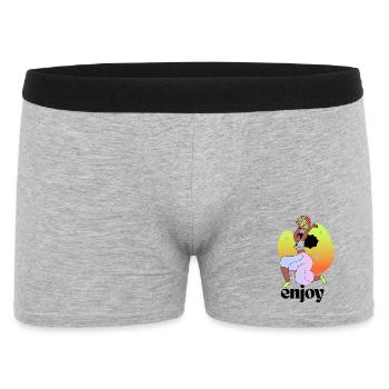 Joyful Disco Vibes Illustration - Men's Boxer Shorts - heather grey - Front