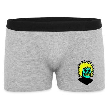 Skullman with a cool hairstyle - Men's Boxer Shorts - heather grey - Front