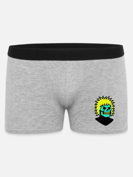 Skullman avec une coiffure cool - Boxer Homme - gris chiné