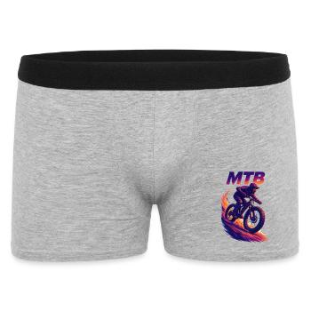 MTB Mountainbiking Fatbike cruisen Geschenk - Männer Boxer Shorts - Grau meliert - Vorne
