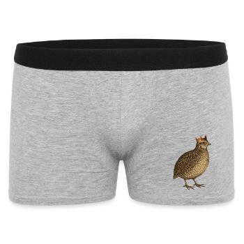 Wachtelkönig - Männer Boxer Shorts - Grau meliert - Vorne