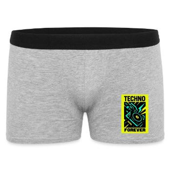 Techno Forever - Men's Boxer Shorts - heather grey - Front