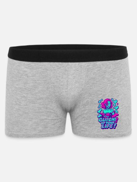 Glitch up your life! Cyborg Woman - Men's Boxer Shorts - heather grey