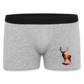 Autumnal deer in sunset - Men's Boxer Shorts - heather grey - Front