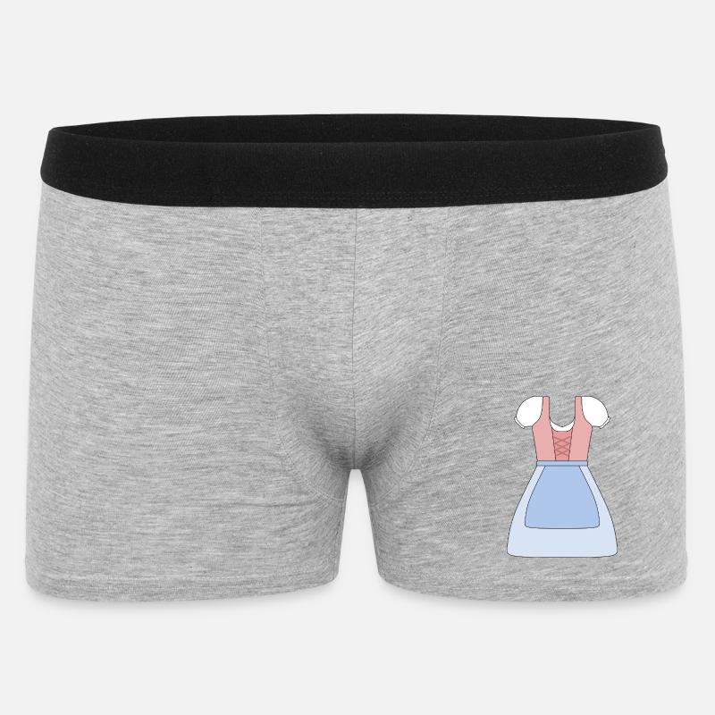 Conception de robe bavaroise traditionnelle Dirndl - Boxer Homme - gris chiné