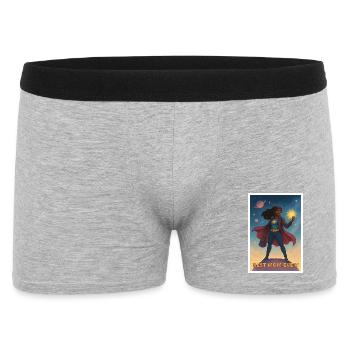 Beste Mutter aller Zeiten Superhelden Poster - Männer Boxer Shorts - Grau meliert - Vorne