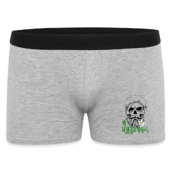 Skull with Edelweiss Folk Festival Beer Tent - Men's Boxer Shorts - heather grey - Front