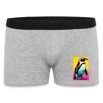 penguin - Men's Boxer Shorts - heather grey - Front