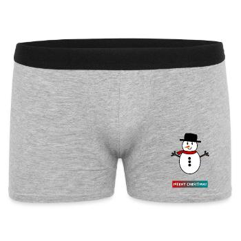 NOËL. MERRY CHRISTMAS. SAPIN. BONNE ANNEE - Boxer Homme - gris chiné - Devant