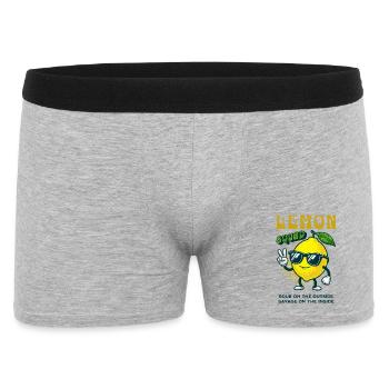 Lemon Squad Sour On The Inside Lemon Fruit - Men's Boxer Shorts - heather grey - Front