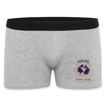 Sternzeichen Fische - Männer Boxer Shorts - Grau meliert - Vorne