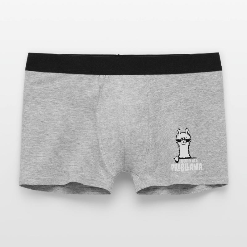 I Identify As A Probllama Cool Lama Problem Spruch Männer Boxer Shorts