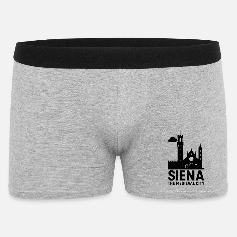 siena italia - Männer Boxer Shorts - Grau meliert