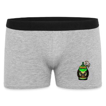 Neon Grün Spraygrenade Outfit - Männer Boxer Shorts - Grau meliert - Vorne