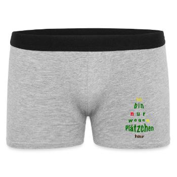 I'm only here for cookies - Men's Boxer Shorts - heather grey - Front