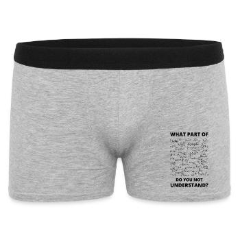 Professeur de mathématiques Professeur de mathématiques Mathématicien - Boxer Homme - gris chiné - Devant
